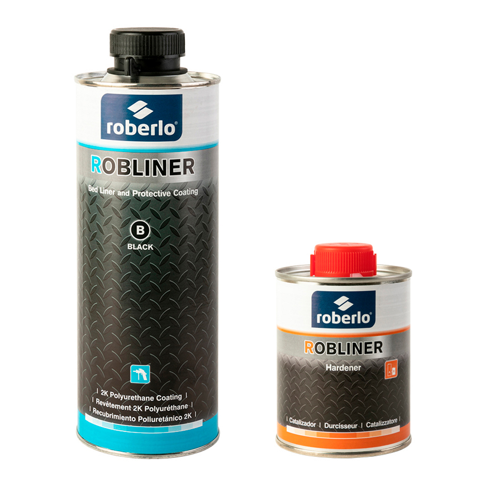 Защитное покрытие Roberlo ROBLINER BLACK (600 мл) + отвердитель (200 мл)